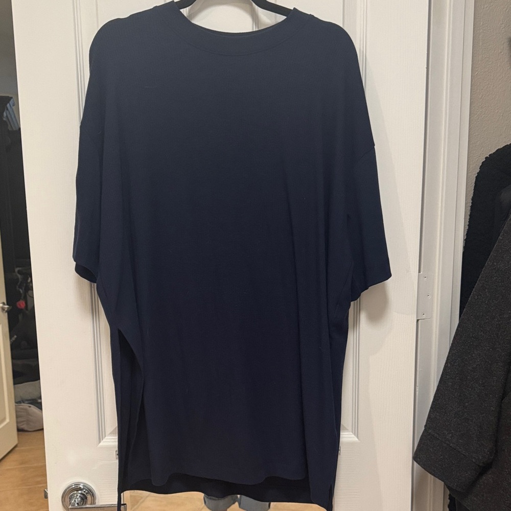 DRESSED IN LALA - SET !  capri pants and oversized rib fabric  Navy Blue